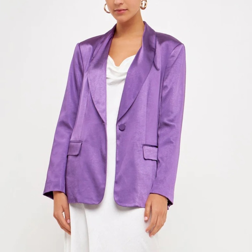 Endless Rose - SATIN BLAZER purple - size: S